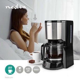 Design Koffiezetapparaat - Maximale capaciteit: 1.5 L. - Aantal kopjes tegelijk: 12 - Warmhoudfunctie - Zilver / Zwart Design Koffiezetapparaat - Maximale capaciteit: 1.5 L. - Aantal kopjes tegelijk: 12 - Warmhoudfunctie - Zilver / Zwart
