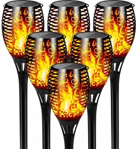 Tuinlamp solar fakkel / toorts met vlam effect 48,5 cm - sfeervolle tuinverlichting / tuinfakkel op zonne-energie Tuinlamp solar fakkel / toorts met vlam effect 48,5 cm - sfeervolle tuinverlichting / tuinfakkel op zonne-energie