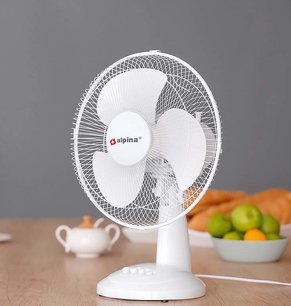 Tafelventilator โ ร 30 cm โ 38 Watt โ 3 Ventilatiesnelheden - Wit Tafelventilator โ ร 30 cm โ 38 Watt โ 3 Ventilatiesnelheden - Wit