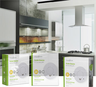 Rookmelders - 3 stuks - Batterij Gevoed - NEN 14604 - Met pauzeknop en testknop - 85 dB - SPECIALE 3- PACK AANBIEDING Rookmelders - 3 stuks - Batterij Gevoed - NEN 14604 - Met pauzeknop en testknop - 85 dB - SPECIALE 3- PACK AANBIEDING