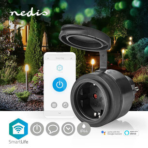 SmartLife buiten / binnen Smart Stekker Wi-Fi - IP44 - 3680 W - Randaarde stekker / Type F (CEE 7/7) / -5 - 40 °C - Android™ / IOS SmartLife buiten / binnen Smart Stekker Wi-Fi - IP44 - 3680 W - Randaarde stekker / Type F (CEE 7/7) / -5 - 40 °C - Android™ / IOS