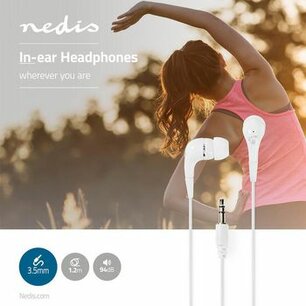 Bedrade Koptelefoon | 3,5 mm | Kabellengte: 1.20 m | Wit Bedrade Koptelefoon | 3,5 mm | Kabellengte: 1.20 m | Wit