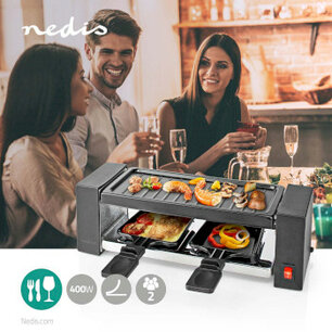 Gourmet / Raclette | Grill | 2 Personen | Spatel | Anti-aanbak laag | Rechthoek Gourmet / Raclette | Grill | 2 Personen | Spatel | Anti-aanbak laag | Rechthoek