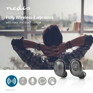 Volledig Draadloze Oordopjes | Bluetooth® | Maximale batterijduur: 3 uur | Aanraakbediening | Charging case | Ingebouwde microfoon | Ondersteuning voor spraakbesturing | Grijs / Zilver Volledig Draadloze Oordopjes | Bluetooth® | Maximale batterijduur: 3 uur | Aanraakbediening | Charging case | Ingebouwde microfoon | Ondersteuning voor spraakbesturing | Grijs / Zilver