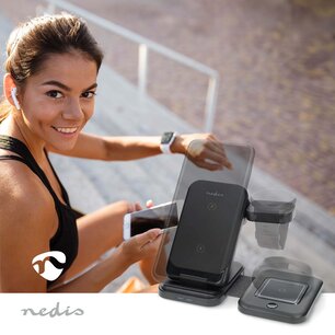 Draadloze Oplader 3-in-1 - Compatibel met smartphone, Apple- of Samsung-horloge, TWS-in-ears en meer... Draadloze Oplader 3-in-1 - Compatibel met smartphone, Apple- of Samsung-horloge, TWS-in-ears en meer...