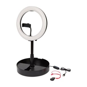 Ringlamp met statief - Compact - Draagbaar - 128 led's - Instelbare kleurtemperatuur en helderheid Ringlamp met statief - Compact - Draagbaar - 128 led's - Instelbare kleurtemperatuur en helderheid