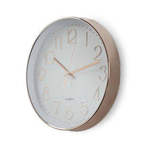 Ronde wandklok | Diameter 30 cm | Wit & metallic Ronde wandklok | Diameter 30 cm | Wit & metallic