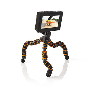 Ministatief | Max. 2,5 kg | 30,0 cm | Flexibel | Zwart/oranje Ministatief | Max. 2,5 kg | 30,0 cm | Flexibel | Zwart/oranje