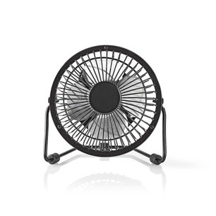 Metalen Miniventilator | Diameter 10 cm | Gevoed over USB | Zwart Metalen Miniventilator | Diameter 10 cm | Gevoed over USB | Zwart